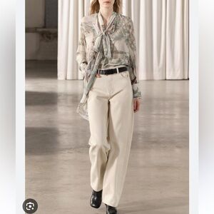 Zara high rise wide leg jeans size 25